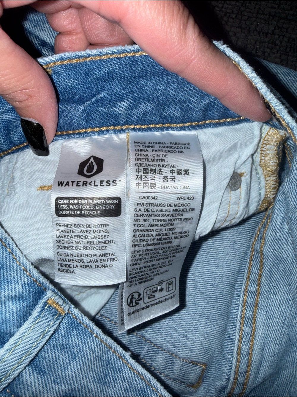 Levi’s Premium 501 ’90s Panel Jeans Light Wash Straight Leg W23 L30 - Picture 9 of 13